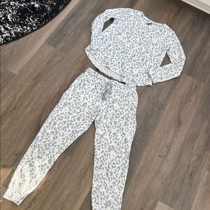 Two Piece Soft Cheetah Pajamas